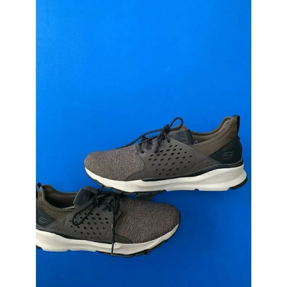 SKECHERS, MEN'S BROWN TEXTILE MEMORY FOAM ATHLETIC SHOE, SIZE 14